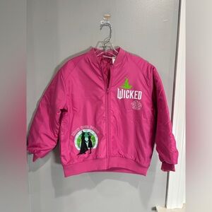 Wicked Youth Girls Full-Zip Pink Mid-weight Ruched Bomber Jackets 10/12